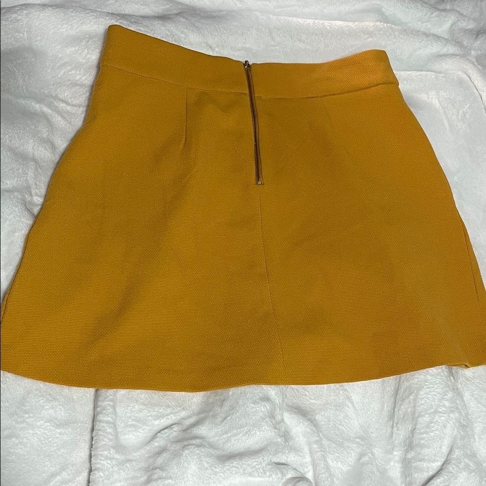 XOXO Yellow Double-Breasted Mini Skirt - Picture 4 of 4